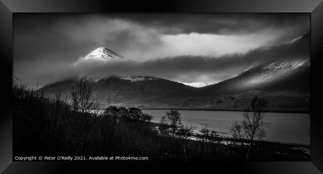 Loch Slapin and Beinn na Cro, Isle of Skye Framed Print by Peter O'Reilly