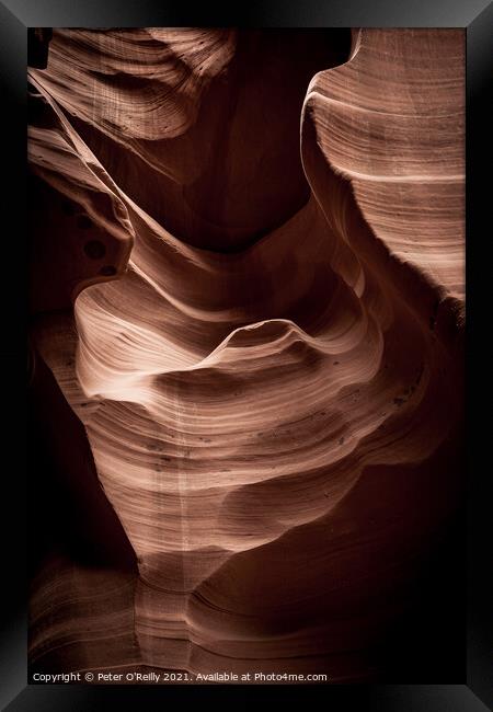 Antelope Canyon Shapes #2 Framed Print by Peter O'Reilly