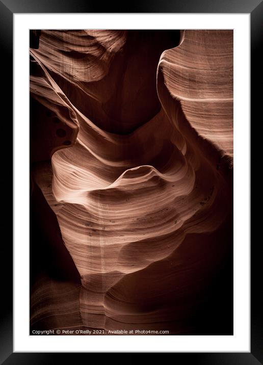 Antelope Canyon Shapes #2 Framed Mounted Print by Peter O'Reilly
