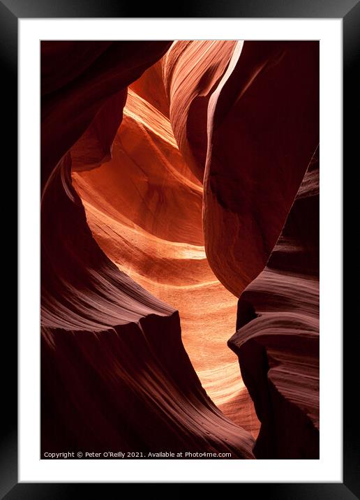 Antelope Canyon Colours #1 Framed Mounted Print by Peter O'Reilly