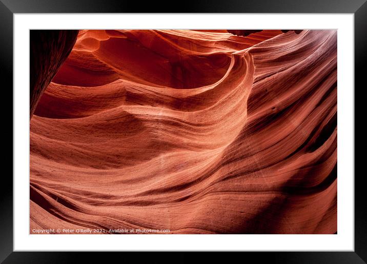 Antelope Canyon Colours #2 Framed Mounted Print by Peter O'Reilly