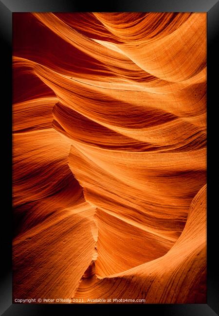 Antelope Canyon Colours #3 Framed Print by Peter O'Reilly