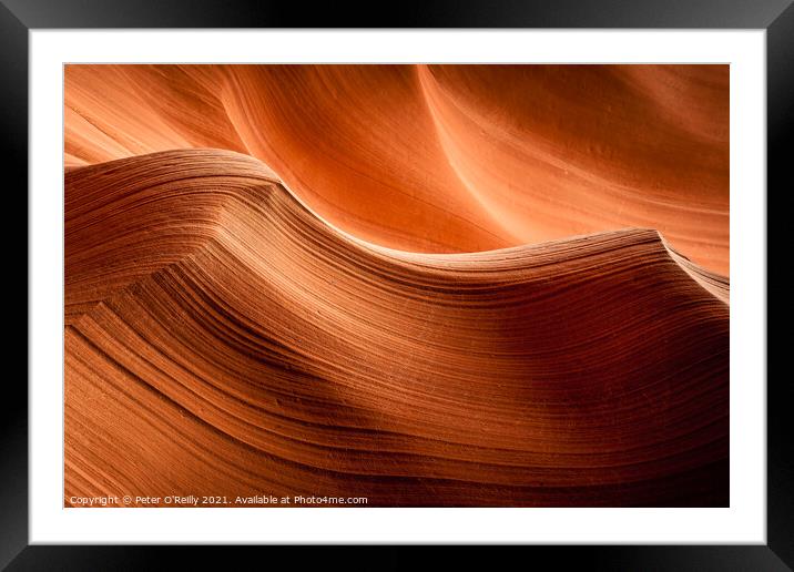 Antelope Canyon Colours #4 Framed Mounted Print by Peter O'Reilly