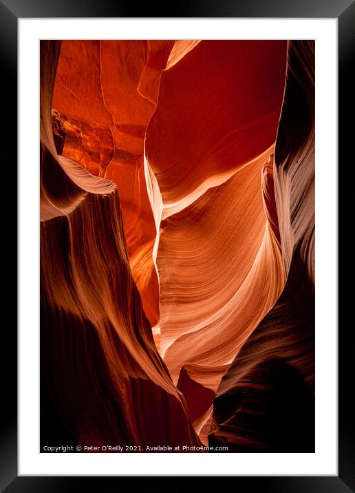 Antelope Canyon Colours #5 Framed Mounted Print by Peter O'Reilly