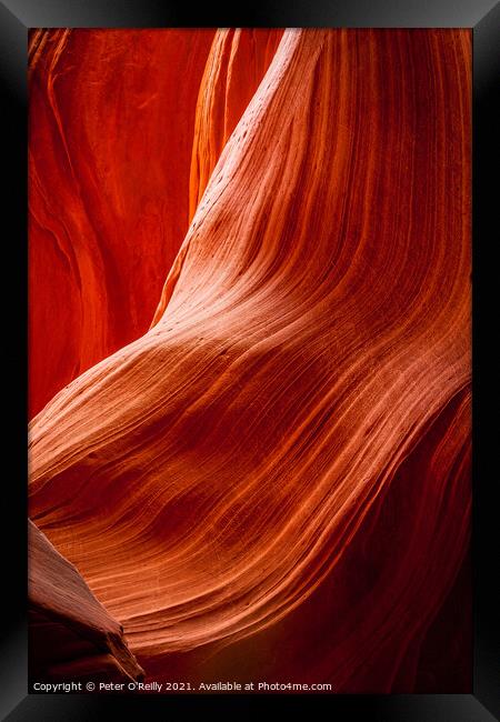 Antelope Canyon Colours #6 Framed Print by Peter O'Reilly