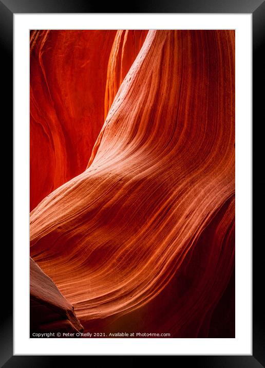 Antelope Canyon Colours #6 Framed Mounted Print by Peter O'Reilly