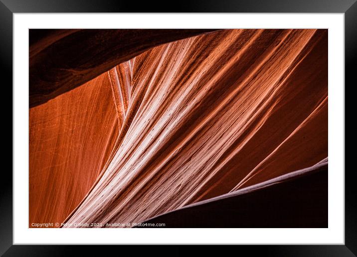 Antelope Canyon Colours #11 Framed Mounted Print by Peter O'Reilly