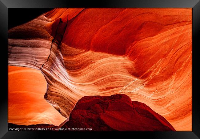 Antelope Canyon Colours #9 Framed Print by Peter O'Reilly