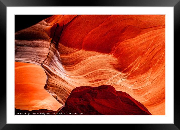 Antelope Canyon Colours #9 Framed Mounted Print by Peter O'Reilly