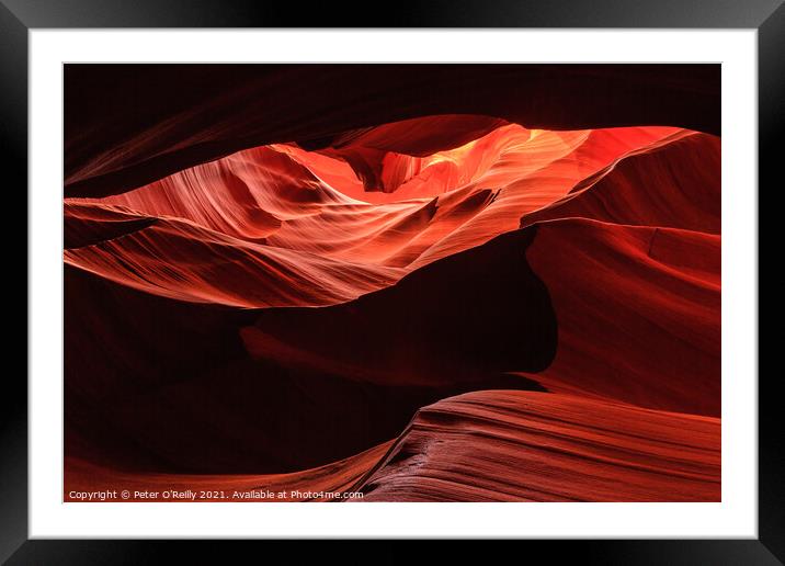 Antelope Canyon Colours #8 Framed Mounted Print by Peter O'Reilly