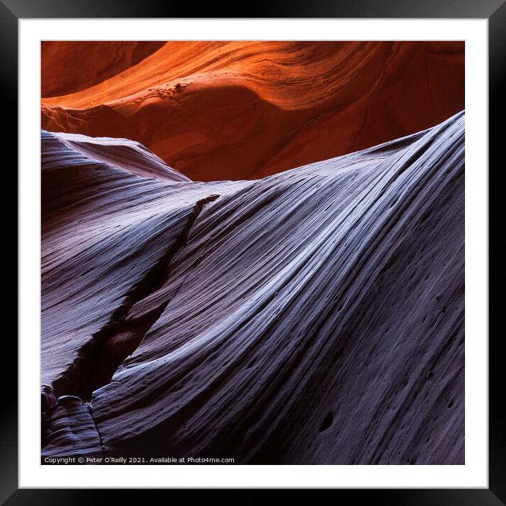 Antelope Canyon Colours #13 Framed Mounted Print by Peter O'Reilly