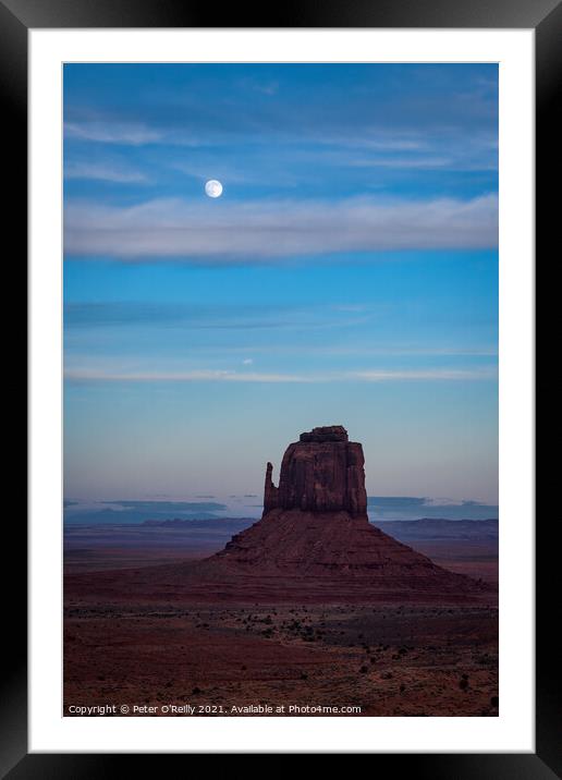 Monument Valley Moonrise #1 Framed Mounted Print by Peter O'Reilly