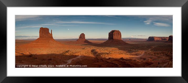 Moonrise, Monument Valley Framed Mounted Print by Peter O'Reilly
