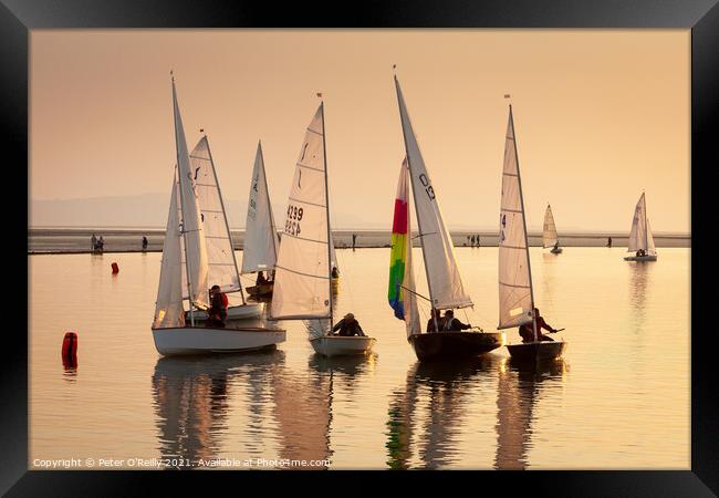Sailboats at West Kirby Framed Print by Peter O'Reilly