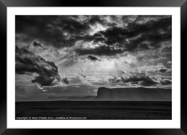 Angry Sky, Iceland Framed Mounted Print by Peter O'Reilly