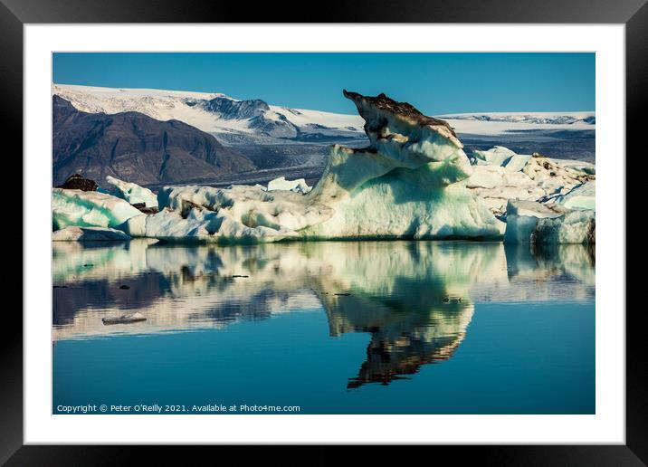 Iceberg, Jokulsarlon, Iceland Framed Mounted Print by Peter O'Reilly