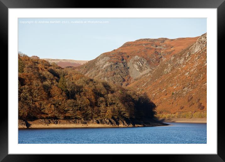 Autumn colours at Elan Valley, Mid Wales, UK. Framed Mounted Print by Andrew Bartlett