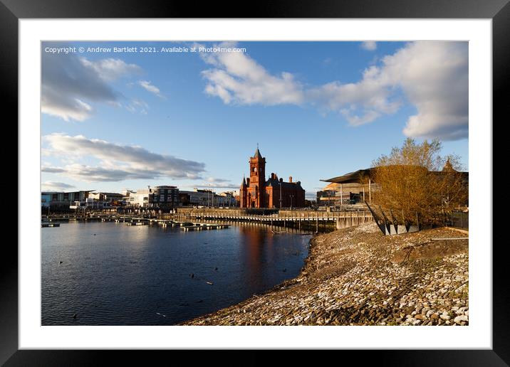 Cardiff Bay waterfront, South Wales, UK Framed Mounted Print by Andrew Bartlett
