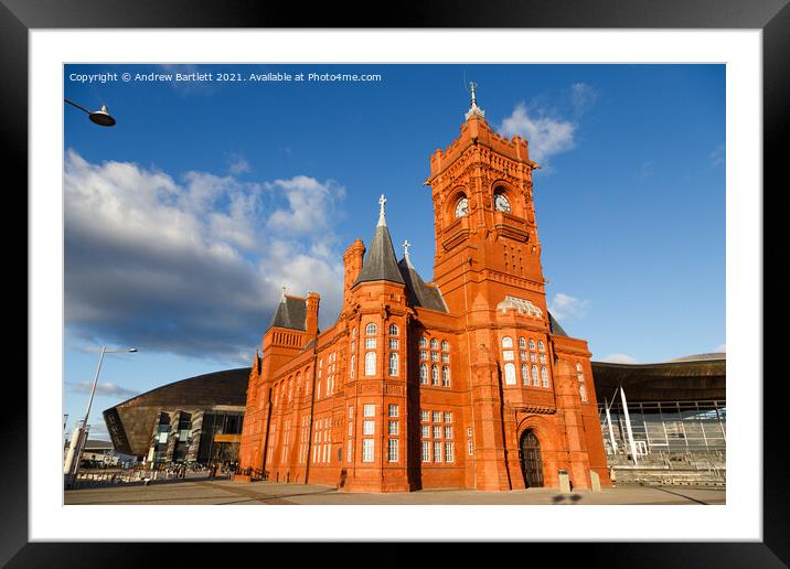 Pierhead Building, Cardiff Bay, South Wales, UK Framed Mounted Print by Andrew Bartlett