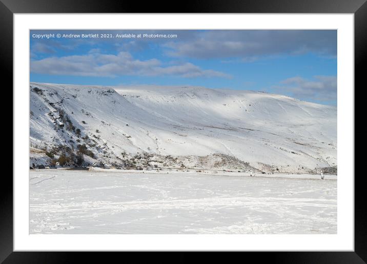 Snow at Storey Arms, Brecon Beacons, South Wales, UK Framed Mounted Print by Andrew Bartlett