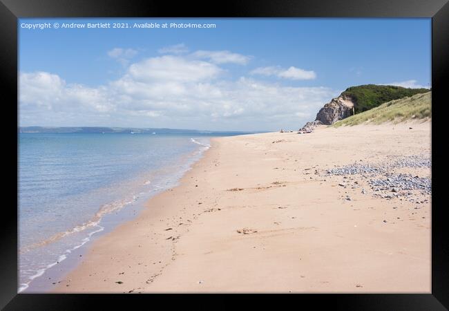 Caldey Island beach, Tenby, Pembrokeshire, UK Framed Print by Andrew Bartlett