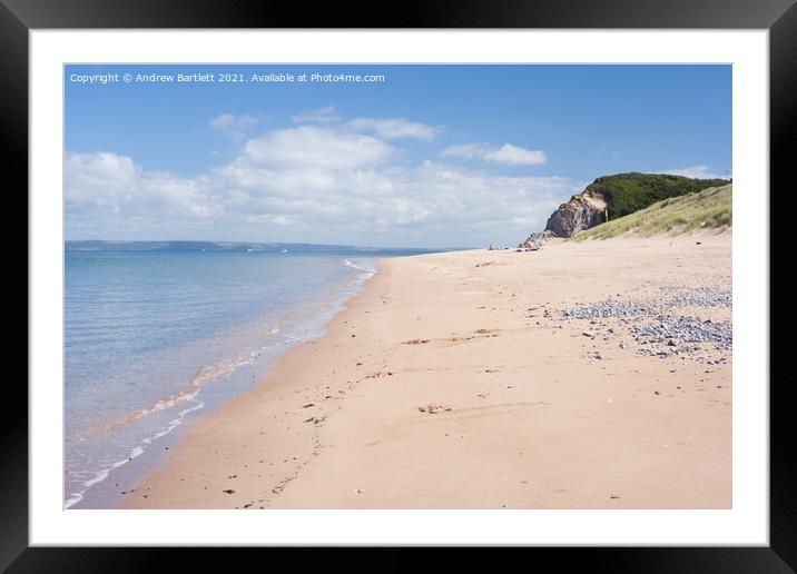 Caldey Island beach, Tenby, Pembrokeshire, UK Framed Mounted Print by Andrew Bartlett