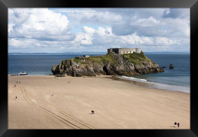 St Catherines Island, Tenby, Pembrokeshire, UK Framed Print by Andrew Bartlett