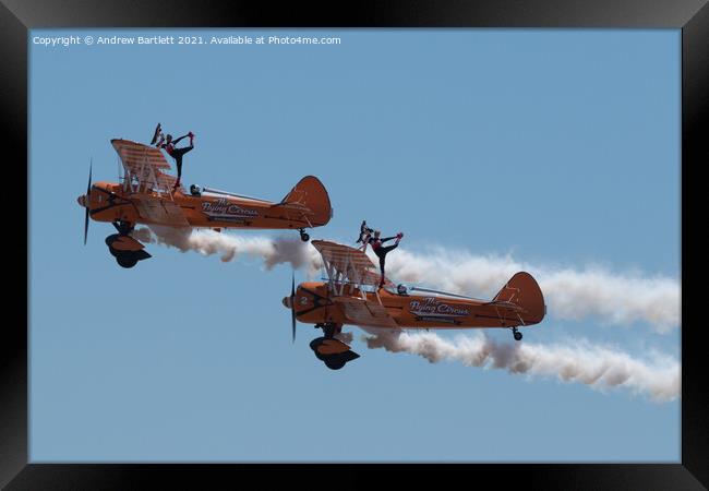 AeroSuperBatics perform at Swansea, UK Framed Print by Andrew Bartlett