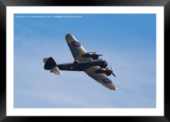 The Bristol Blenheim MK-1 at Wales National Airsho Framed Mounted Print by Andrew Bartlett