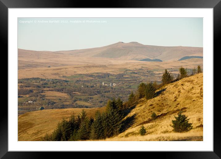 Rhigos Viewpoint, South Wales, UK. Framed Mounted Print by Andrew Bartlett