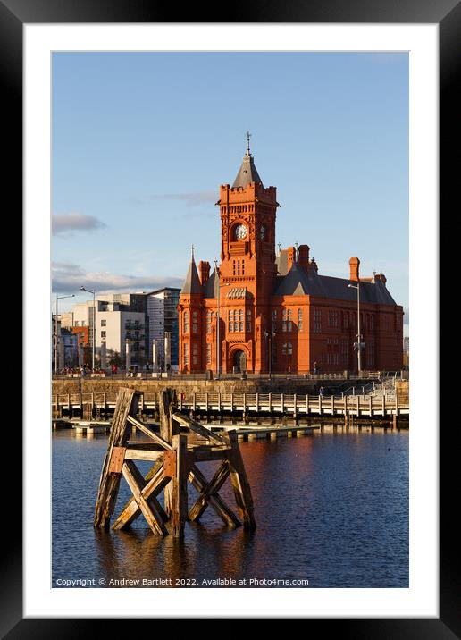 Pierhead Building at Cardiff Bay, South Wales, UK Framed Mounted Print by Andrew Bartlett