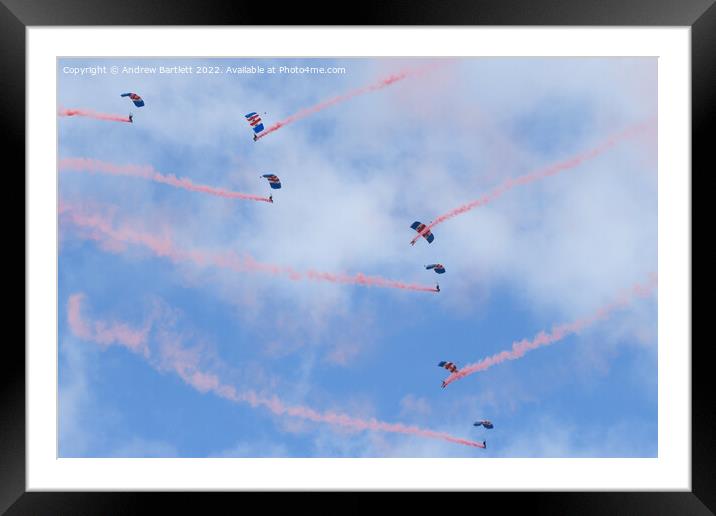 RAF Falcons at Cosford. Framed Mounted Print by Andrew Bartlett