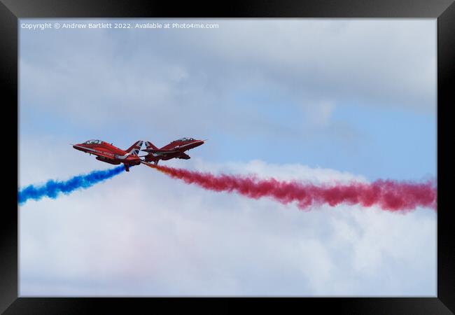 The Red Arrows at RAF Cosford. Framed Print by Andrew Bartlett