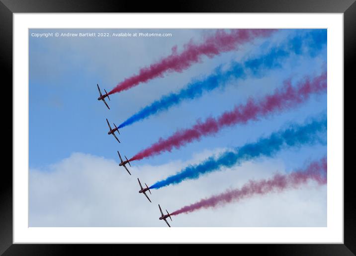 The Red Arrows at RAF Cosford. Framed Mounted Print by Andrew Bartlett