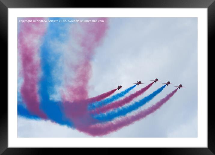 Red Arrows at RAF Cosford Framed Mounted Print by Andrew Bartlett