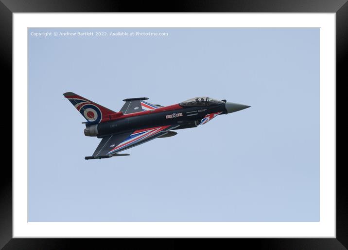 RAF Typhoon at RAF Cosford Framed Mounted Print by Andrew Bartlett