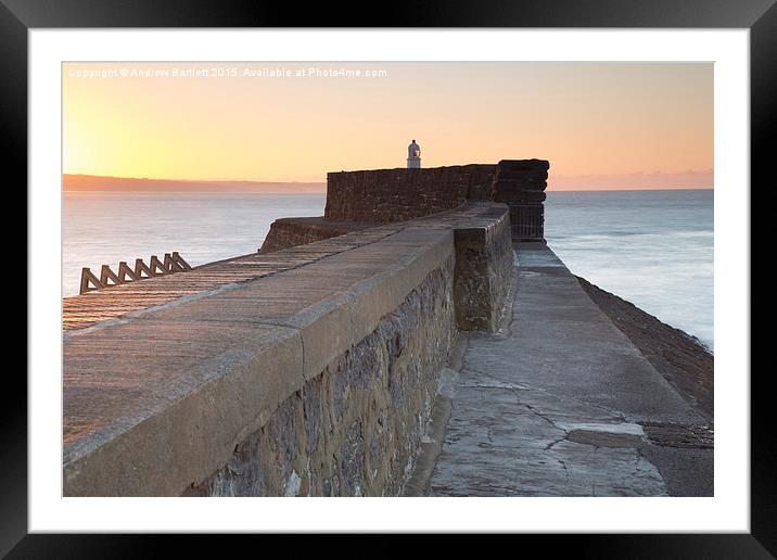 Porthcawl sunrise Framed Mounted Print by Andrew Bartlett