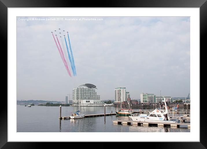 Red Arrows flyover Framed Mounted Print by Andrew Bartlett