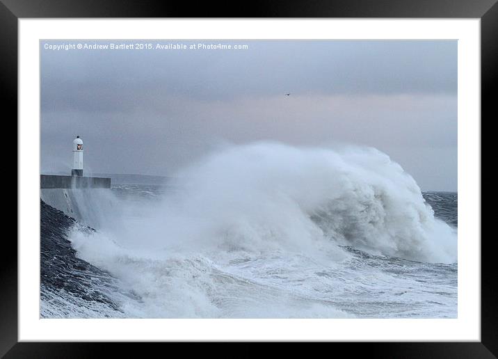  Porthcawl lighthouse, South Wales, UK Framed Mounted Print by Andrew Bartlett