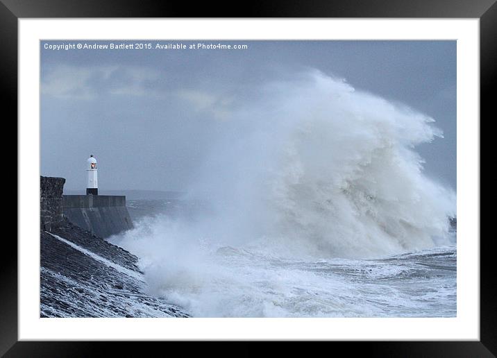  Porthcawl lighthouse, South Wales, UK. Framed Mounted Print by Andrew Bartlett