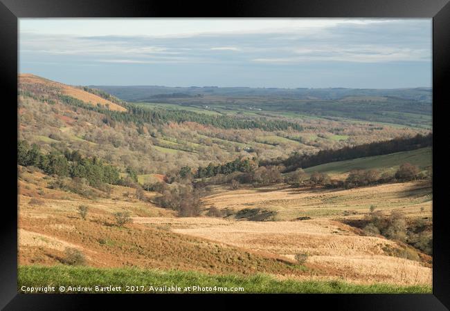 Storey Arms, Brecon Beacons, South Wales, UK.  Framed Print by Andrew Bartlett