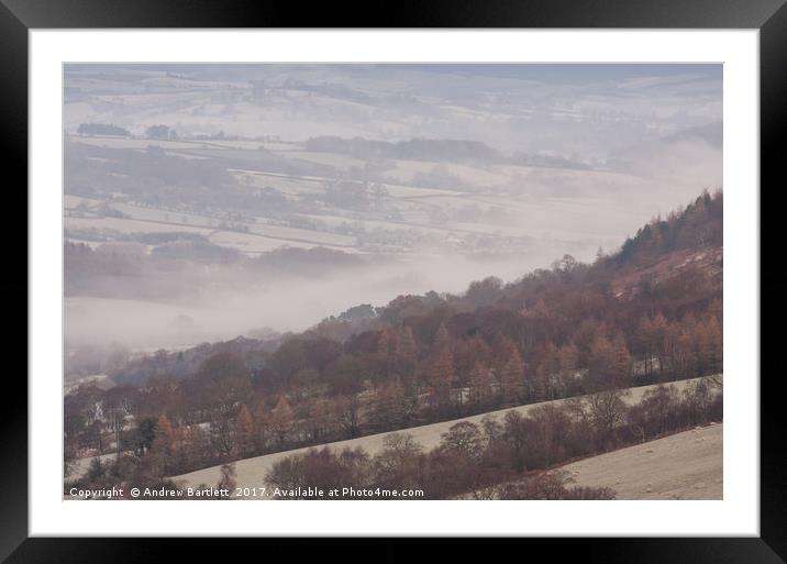 Frosty morning at Storey Arms, South Wales. Framed Mounted Print by Andrew Bartlett