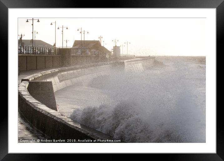 Stormy weather at Porthcawl, UK Framed Mounted Print by Andrew Bartlett