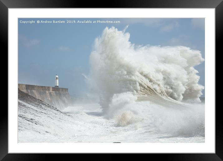 Porthcawl storm Framed Mounted Print by Andrew Bartlett