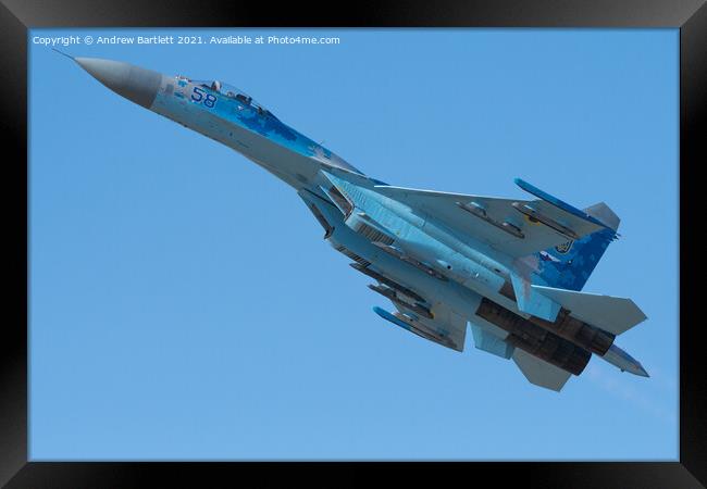 Sukhoi Su27p Flanker Framed Print by Andrew Bartlett