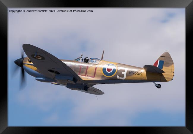 The Battle Of Britain Memorial Flight MK356 Spitfire Framed Print by Andrew Bartlett