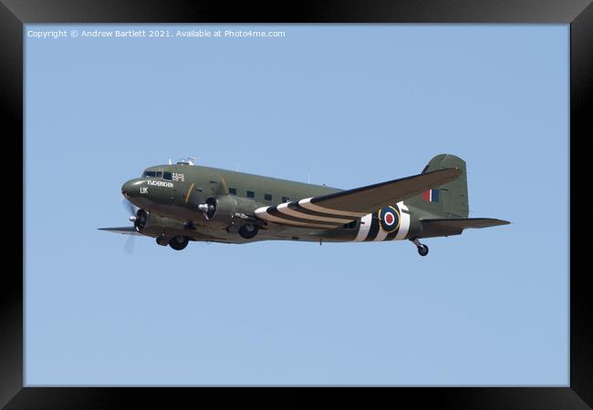 The Battle Of Britain Memorial Flight C-47 Dakota ZA947 Framed Print by Andrew Bartlett