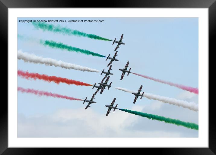 The Frecce Tricolori  Framed Mounted Print by Andrew Bartlett