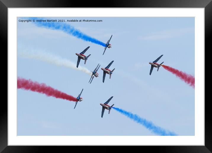 The Patrouille de France Framed Mounted Print by Andrew Bartlett
