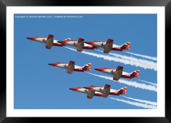 Patrulla Aguila, Spanish Air Force, C101 Aviojet Framed Mounted Print by Andrew Bartlett